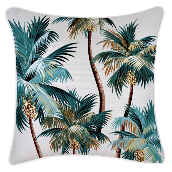 NNEDSZ Cushion Cover-With Piping-Palm Trees White-45cm x 45cm