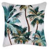 NNEDSZ Cushion Cover-With Piping-Palm Trees White-45cm x 45cm