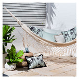 NNEDSZ Cushion Cover-With Piping-Tall Palms Seafoam-35cm x 50cm