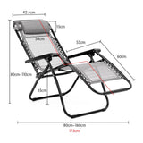 NNEDSZ Wallaroo Zero Gravity Reclining Deck Chair - Grey