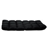 NNEDSZ Sarantino Adjustable Floor Gaming Lounge Faux Linen Chair Sofa 100 X 50 X 12cm Black