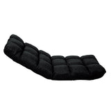 NNEDSZ Sarantino Adjustable Floor Gaming Lounge Faux Linen Chair Sofa 100 X 50 X 12cm Black