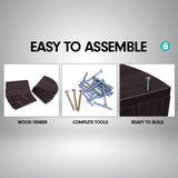 NNEDSZ Sarantino 5 Tier Corner Wall Shelf Display Shelves Dvd Book Storage Rack Floating Mounted - Dark Brown