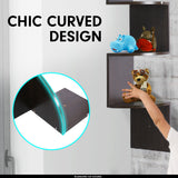 NNEDSZ Sarantino 5 Tier Corner Wall Shelf Display Shelves Dvd Book Storage Rack Floating Mounted - Dark Brown