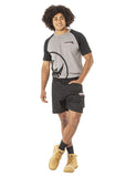 NNEDSZ Mens Work Shorts Flexible Durable Tough - Black  [ SIZE 36 ]