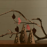 NNEDSZ Tree Stripes Trio of Hand Crafted Zero Waste Paper Christmas trees