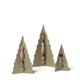 NNEDSZ Tree Stripes Trio of Hand Crafted Zero Waste Paper Christmas trees