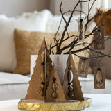 NNEDSZ Tree Stripes Trio of Hand Crafted Zero Waste Paper Christmas trees