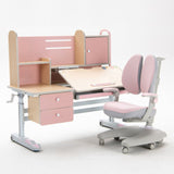 NNEDSZ Height Adjustable Children Kids Ergonomic Study Desk Chair Set 120cm Blue Pink AU