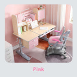 NNEDSZ Height Adjustable Children Kids Ergonomic Study Desk Chair Set 120cm Blue Pink AU
