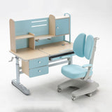 NNEDSZ Height Adjustable Children Kids Ergonomic Study Desk Chair Set 120cm Blue Pink AU
