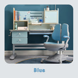 NNEDSZ Height Adjustable Children Kids Ergonomic Study Desk Chair Set 120cm Blue Pink AU