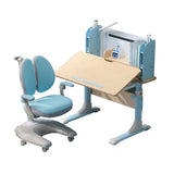 NNEDSZ Height Adjustable Children Kids Ergonomic Study Desk Chair Set 80cm Blue AU
