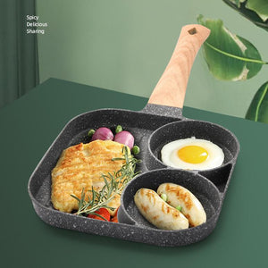 NNEDSZ 3 hole Frying Pot Pan Non-stick Egg Pancake Steak Hamburg Omelet Pan Tools AU