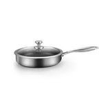 NNEDSZ 304 Stainless Steel Frying Pan Non-Stick Cooking Frypan Cookware 28cm Honeycomb Single Sided without lid