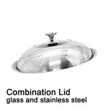 NNEDSZ 304 Stainless Steel 34cm Double Ear Non-Stick Stir Fry Cooking Kitchen Wok Pan Without Lid Honeycomb Double Sided