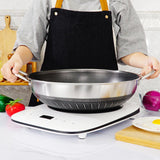 NNEDSZ 304 Stainless Steel 38cm Non-Stick Stir Fry Cooking Kitchen Wok Pan without Lid Honeycomb Double Sided