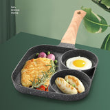 NNEDSZ 4 hole Frying Pot Pan Non-stick Egg Pancake Steak Hamburg Omelet Pan Tools AU