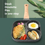 NNEDSZ 4 hole Frying Pot Pan Non-stick Egg Pancake Steak Hamburg Omelet Pan Tools AU