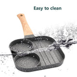NNEDSZ 4 hole Frying Pot Pan Non-stick Egg Pancake Steak Hamburg Omelet Pan Tools AU