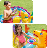 NNEDSZ Dinoland Inflatable Play Centre Paddling Pool & Water Slide 57135NP