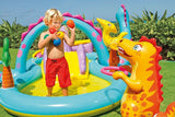 NNEDSZ Dinoland Inflatable Play Centre Paddling Pool & Water Slide 57135NP