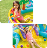 NNEDSZ Dinoland Inflatable Play Centre Paddling Pool & Water Slide 57135NP