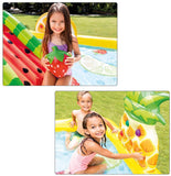 NNEDSZ Fun'N Fruity Inflatable Play Centre Paddling Pool & Water Slide  57158EP