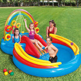 NNEDSZ Inflatable Kids Rainbow Ring Water Play Center Kids AU 57453NP