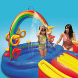NNEDSZ Inflatable Kids Rainbow Ring Water Play Center Kids AU 57453NP