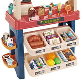 NNEDSZ Kids Supermarket Ice Cream Cart Shop Dessert Food Pretend Role Play Set Toy Gift Blue