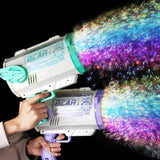 NNEDSZ Electric Bubble Gun Machine Soap Bubbles Kids Adults Summer Outdoor Playtime Toy Pink