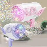 NNEDSZ Electric Bubble Gun Machine Soap Bubbles Kids Adults Summer Outdoor Playtime Toy Purple
