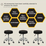 NNEDSZ Salon Chair Bar Swivel Stool Office Roller Wheels Portable Height Adjust Leather BS8401(x2)
