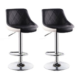 NNEDSZ Bar Stools Kitchen Bar Stool Leather Barstools Swivel Gas Lift Counter Chairs x2 BS8403 Black