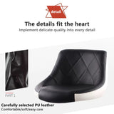 NNEDSZ Bar Stools Kitchen Bar Stool Leather Barstools Swivel Gas Lift Counter Chairs x2 BS8403 Black