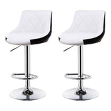 NNEDSZ Bar Stools Kitchen Bar Stool Leather Barstools Swivel Gas Lift Counter Chairs x2 BS8403 White