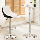 NNEDSZ Bar Stools Kitchen Bar Stool Leather Barstools Swivel Gas Lift Counter Chairs x2 BS8403 White