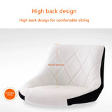 NNEDSZ Bar Stools Kitchen Bar Stool Leather Barstools Swivel Gas Lift Counter Chairs x2 BS8403 White