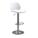 NNEDSZ Bar Stools Kitchen Bar Stool Leather Barstools Swivel Gas Lift Counter Chairs x2 BS8404 White