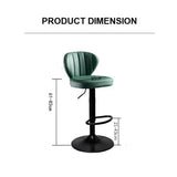NNEDSZ Bar Stools Kitchen Bar Stool Leather Barstools Swivel Gas Lift Counter Chairs x2 BS8405 Green