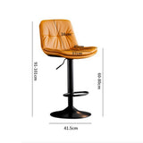 NNEDSZ Bar Stools Kitchen Bar Stool Leather Barstools Swivel Gas Lift Counter Chairs x2 BS8406 Black