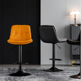 NNEDSZ Bar Stools Kitchen Bar Stool Leather Barstools Swivel Gas Lift Counter Chairs x2 BS8406 Grey