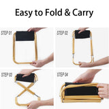 NNEDSZ Aluminum Camping Stool Portable Folding Sports Travel Camp Fishing Chair Outdoor Small
