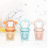 NNEDSZ 2 X Newborn Baby Food Fruit Nipple Feeder Pacifier Safety Silicone Feeding Tool Blue