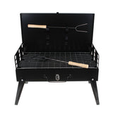 NNEDSZ Folding Picnic Camping Charcoal BBQ Grill Adjustable Height Portable Garden Barbecue Grill Broiler Outdoor Cooking Tool