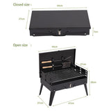 NNEDSZ Folding Picnic Camping Charcoal BBQ Grill Adjustable Height Portable Garden Barbecue Grill Broiler Outdoor Cooking Tool