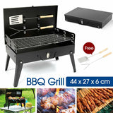 NNEDSZ Folding Picnic Camping Charcoal BBQ Grill Adjustable Height Portable Garden Barbecue Grill Broiler Outdoor Cooking Tool
