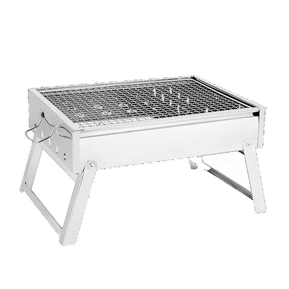 NNEDSZ Charcoal BBQ Grill Stainless Steel Portable Outdoor Steel Rack Roaster Smoker