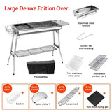 NNEDSZ BBQ Grill Barbecue Set Charcoal Kabob Stove Portable Foldable Camping Picnic
